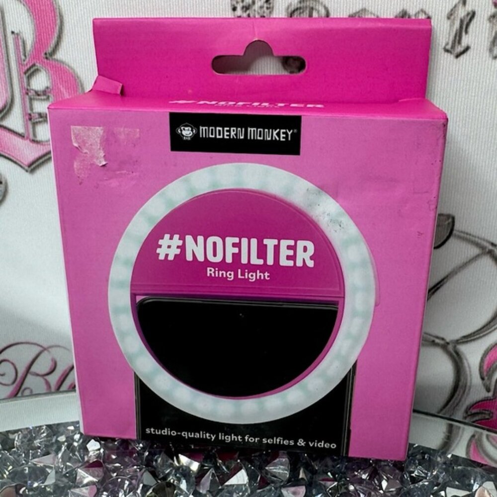 Modern Monkey #NOFILTER  Pink Studio Quality Ring Light  For Selfies & Video